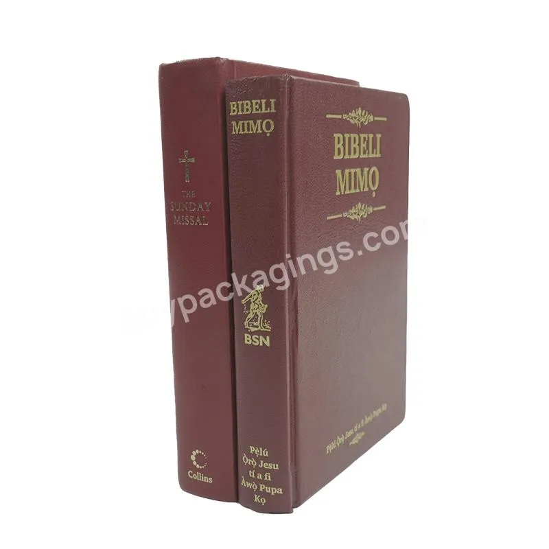 Hot stamping PU leather cover pocket bibles king james Thread Stitching Bible