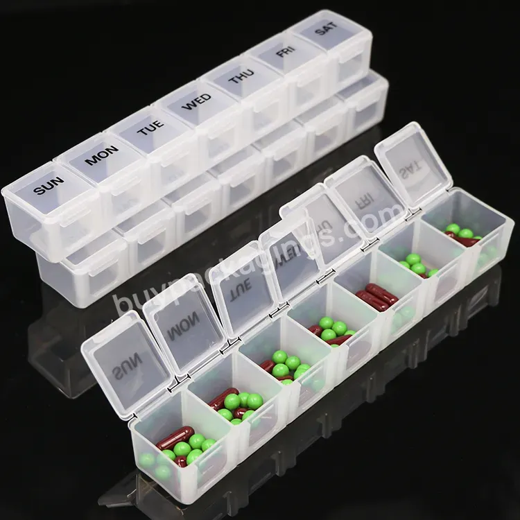 Jumbo Weekly Pill Organizer Promotional Plastic 7-day Pill Case Travel Portable Weekly Pill Organizer Plastic Medicine Box - Buy Plastic 7 Day Pill Case,Weekly Pill Organizer,Plastic Medicine Box.