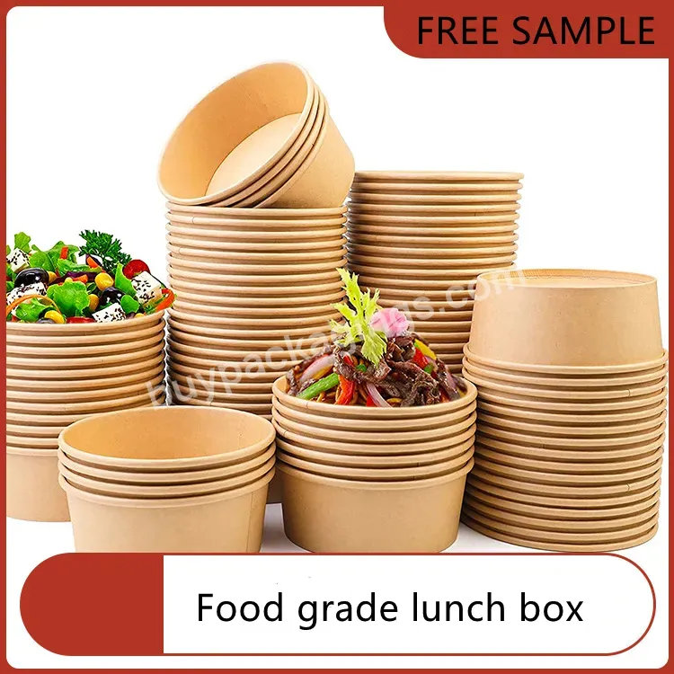 Kraft Paper Soup Container Take Away Soup Noodle Containers Kraft Supplies Soup Cup Paper Food Containers Food Paper Bowls - Buy Food Paper Bowls,Food Containers,Kraft Paper Bowl.