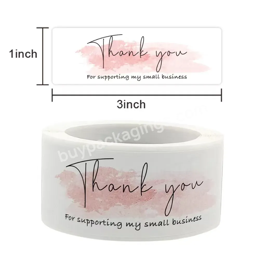 Label Sticker Roll Paper Logo Design Manufacturer Celebrating With Us Stickers Pink Thank You Stickers Cards For Small Business - Buy Thank You Stickers And Cards For Small Business,Pink Thank You Sticker,Thank You For Celebrating With Us Stickers.