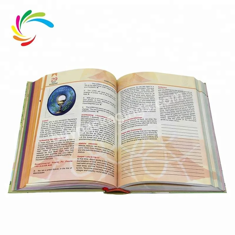 Luxury Custom Printing Hardcover Lock Line English Bible Diary Book