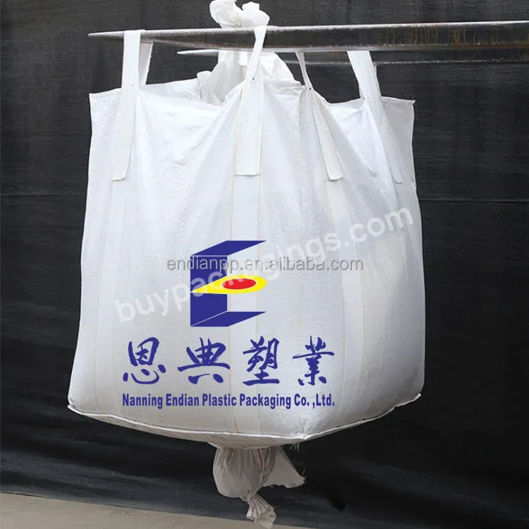Manufacturer Polypropylene Pp 1000kg 1 Ton Duffle Top Fibc Big Bags For Sand Gravel Mineral Asphalt Concrete Cement Chemicals - Buy Big Bags,1 Ton Bags,1000kg Bags.