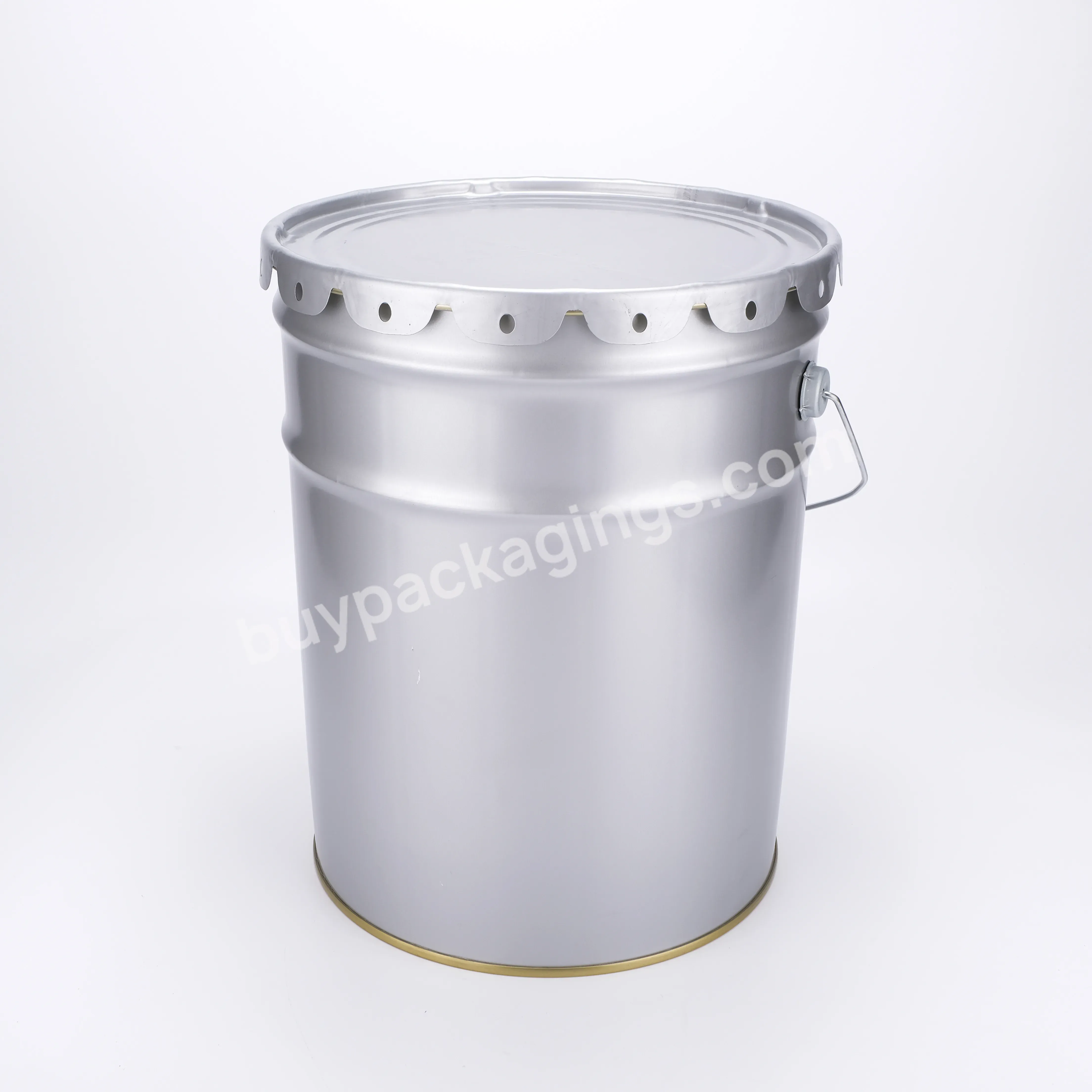 Metal Pail High Quality Tin Paint Bucket With Lid And Handle For Chemical - Buy Metal Drum,Tin Bucket,Metal Pail.