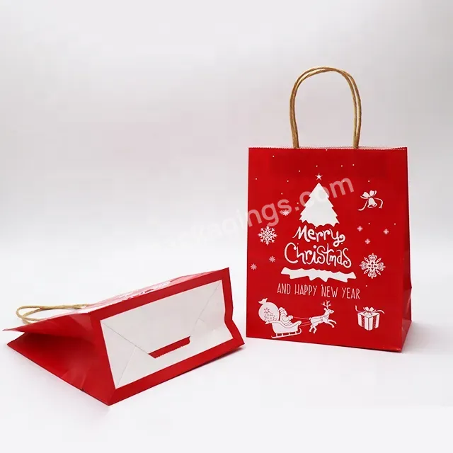 New Arrival Custom Packaging Drawstring Paper Shopping Bag Gift Bag With Handle With Your Own Logo For Christmas Gift And Candy - Buy Christmas Paper Gift Bag With Own Logo,Paper Shopping Bag Gift Bag With Handle With Your Own Logo For Christmas Gift