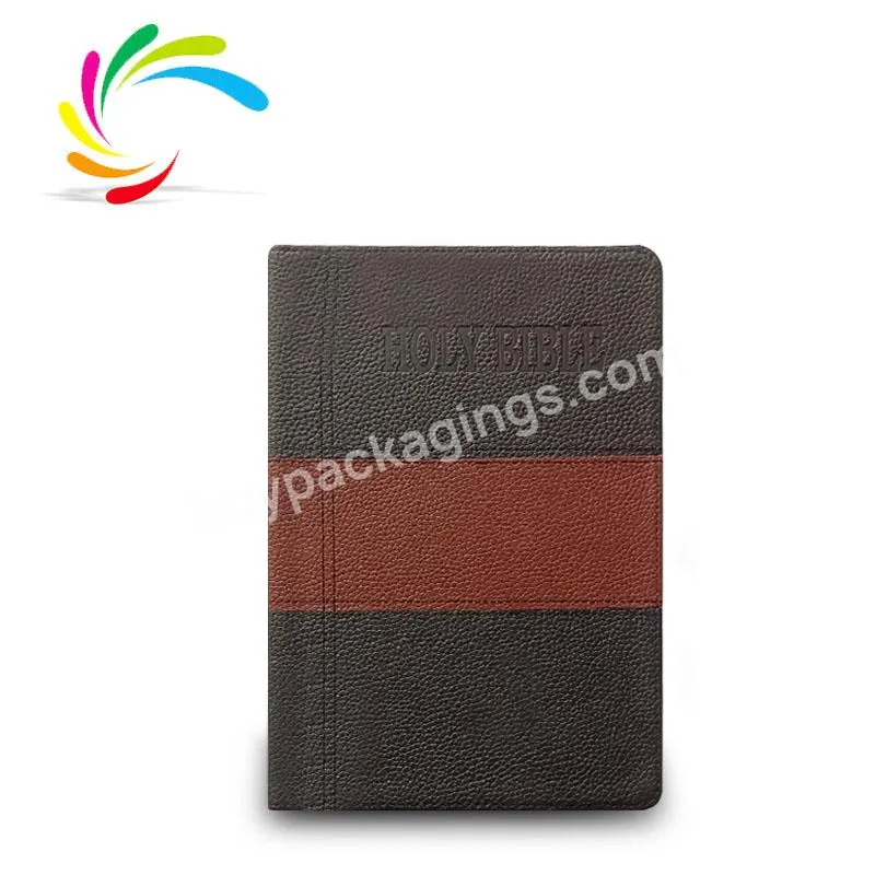 New design hardcover premium leather King James holy bible printing