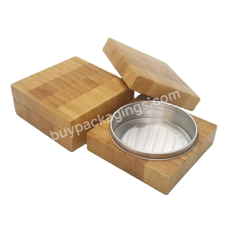 Oem 100g Promotion Customized Aluminum Cosmetic Jar With With Custom Engraved Logo For Skin Care - Buy Bamboo Aluminum Jar,Lid With Bamboo,Wood Bamboo Cosmetic Jars.