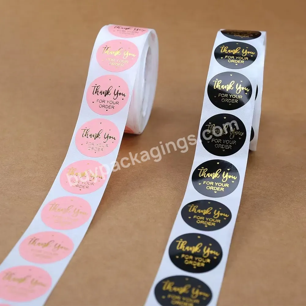 Personalised Stickers Logo Flower Packaging Thank You Printing Labels Adhesive Round Thank You Sticker Roll With Logo - Buy Thank You Sticker Roll,Round Stickers,Sticker With Logo.