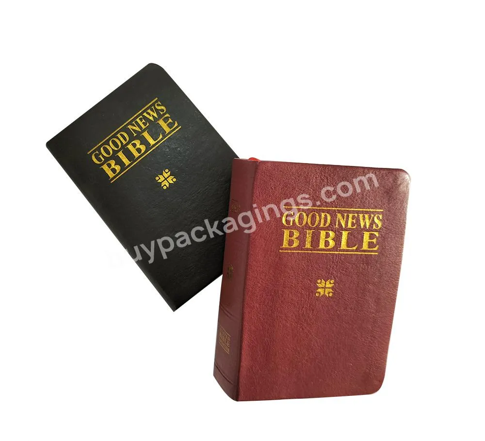 Professional Wholesale PU leather bible cover Foil Stamping printing holy bible