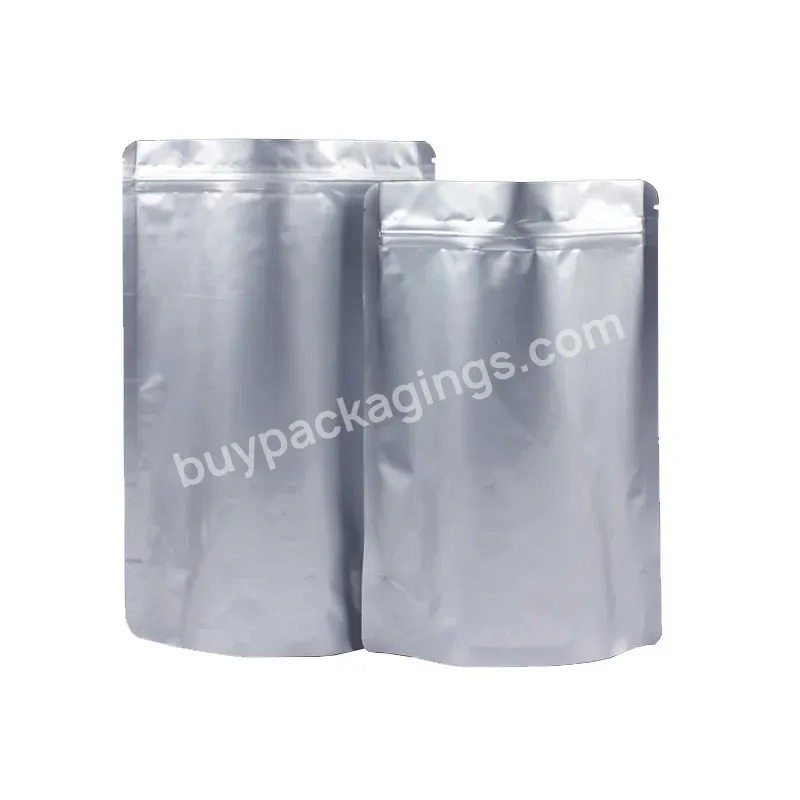 Resealed Aluminum Foil Ziplock Packaging Bag 23*35 Stand Up Custom Aluminum Foil Bags - Buy Aluminum Foil Bags,Aluminum Foil Ziplock Bag,Aluminum Foil Packaging Bag.