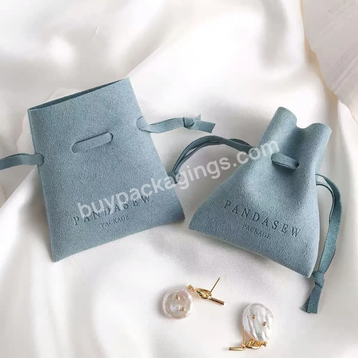 Reusable Customeized Log Suede Microfiber Cotton Jewelry Bags With Embossed Logo Packaging Bags Pouch - Buy Custom Jewelry Bag,Jewelry Pouch,Jewelry Bags With Logo Custom.