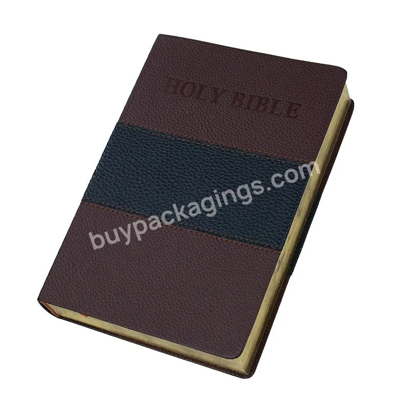 Spot Stock MOQ Low Bible Large KJV Bible Book Soft Leather Cover Bible Printed Book