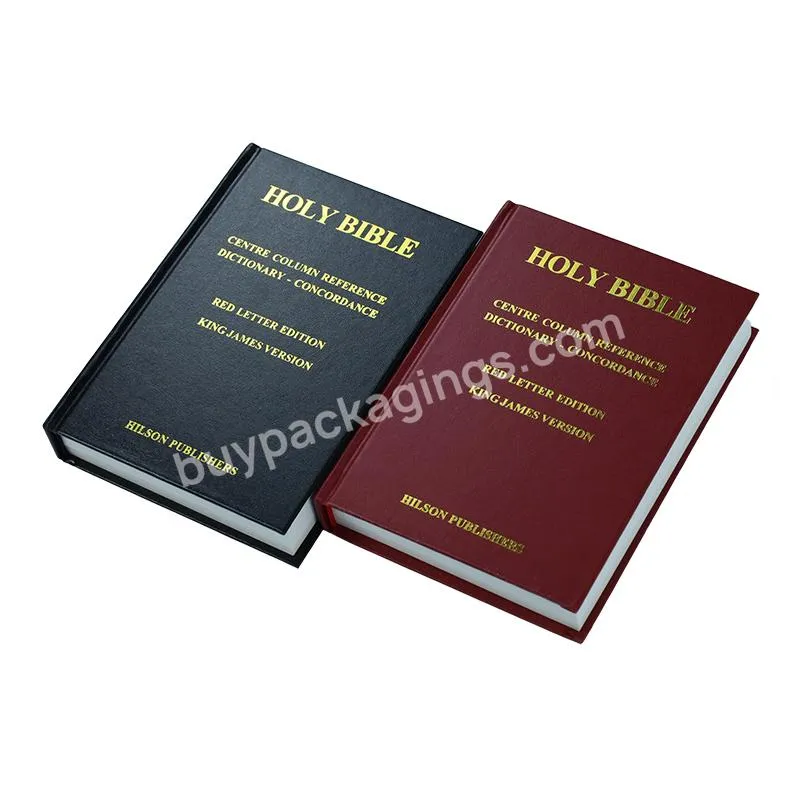 Spot stock sufficient MOQ Low high quality hardcover KJV wholesale Bible printing service Book printing