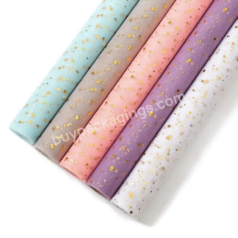 Starmoon Yarn Flower Packaging Gauze Gilding Gauze 5 Yards/roll Korean Style Flower Packaging Gauze Spot Wholesale - Buy Packaging Paper,Paper With Your Own Logo,Flower Packaging Gauze.