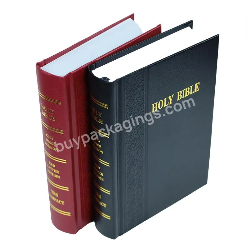 Stock Low MOQ Bibles Small Size KJV BIBLES Stamping and Bronzing Hard Cover HOLY BIBLE