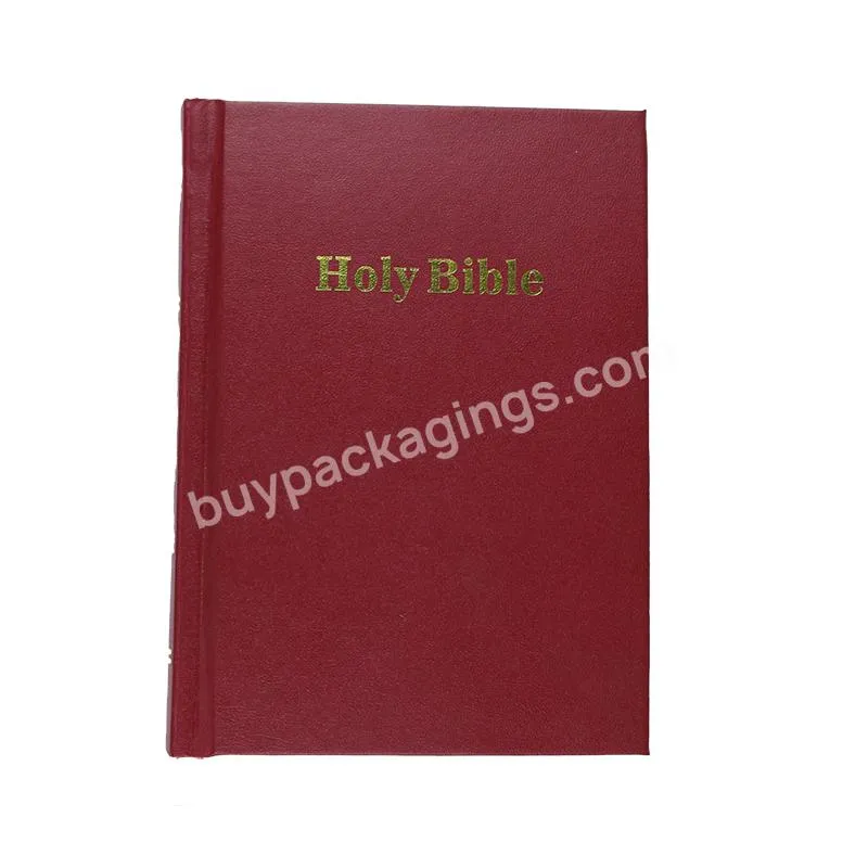 Stock Low MOQ  Bibles Small Size KJV BIBLES Stamping and Bronzing Hard Cover HOLY BIBLE
