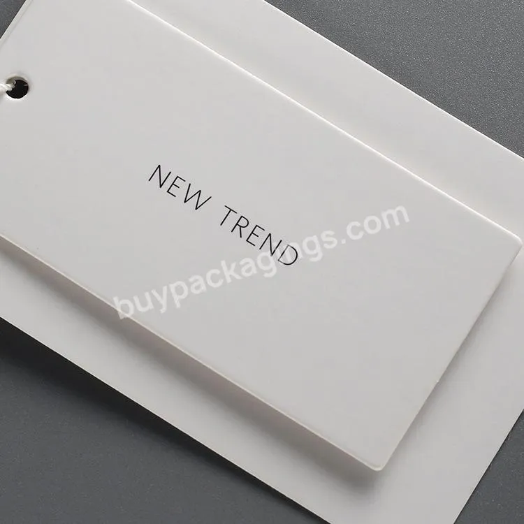 Suppliers Packaging high quality luxury swing paper hang tags label for garment clothes