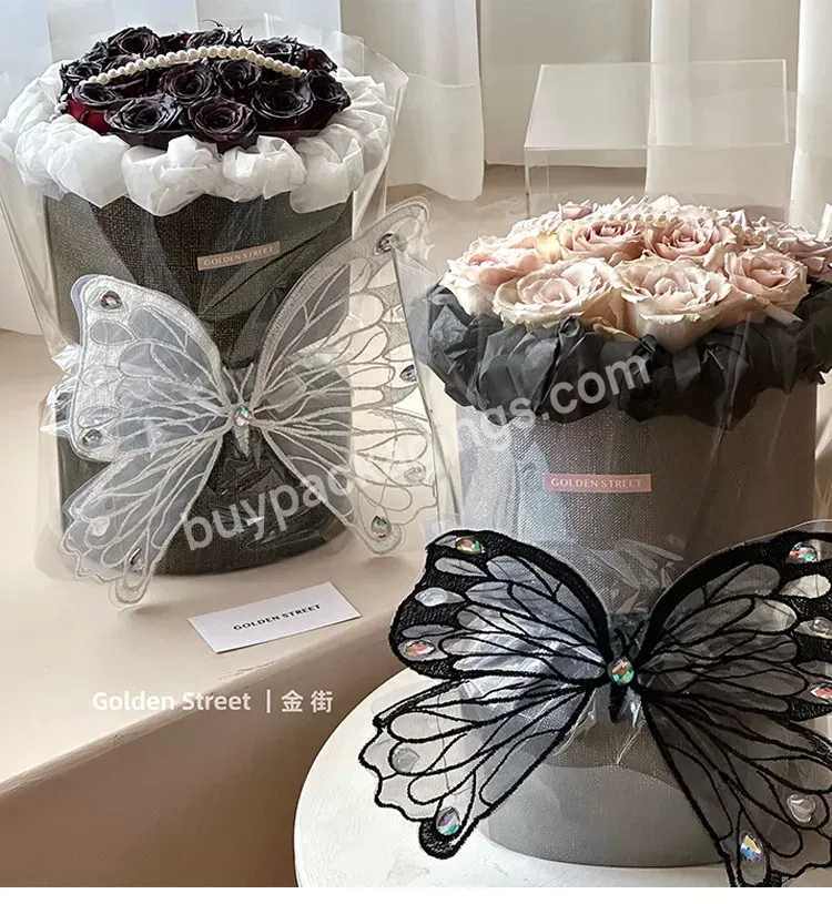Valentine's Day Florists Butterfly Accessories Fresh Flower Bouquet Packaging Packaging Flower Materials - Buy Butterfly Accessories,Bouquet Packaging,Valentine's Day Florists Butterfly Accessories Fresh Flower Bouquet Packaging Packaging Flower Mate