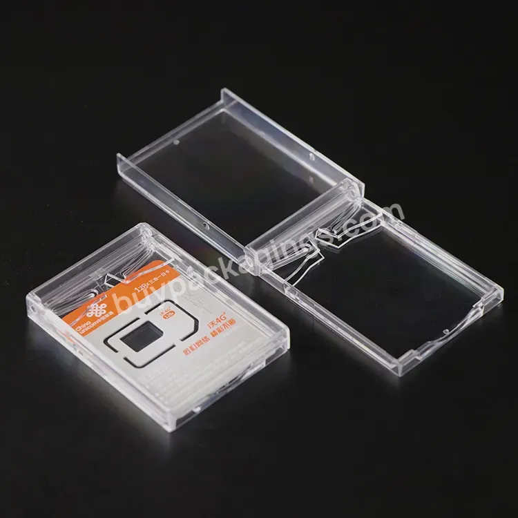 Weisheng Custom Plastic Transparent Sim Card Holder Jewelry Display Box Clear Business Name Card Case Sim Box For Micro - Buy Sim Card Holder,Name Card Holder,Sim Box.
