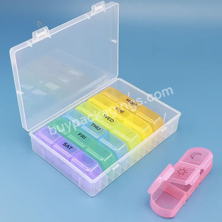Weisheng Monday To Sunday Compartments Waterproof Portable Daily Small Pill Case 7-day Pill Planner Daily Pill Organizer - Buy Monday To Sunday Compartments,Daily Pill Organizer,7-day Pill Planner.