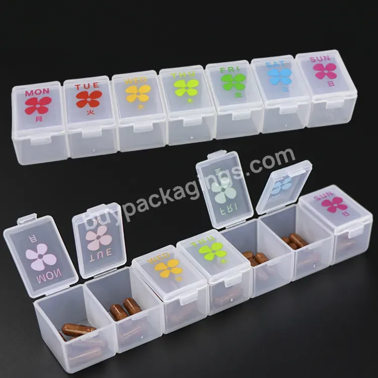 Weisheng Vitamin Planner Weekly Pill Planner 7 Compartment Plastic Pill Boxes Organizer Travel Medicine Reminder Fancy Pill Box - Buy Fancy Pill Box,Medicine Reminder,Weekly Pill Planner.
