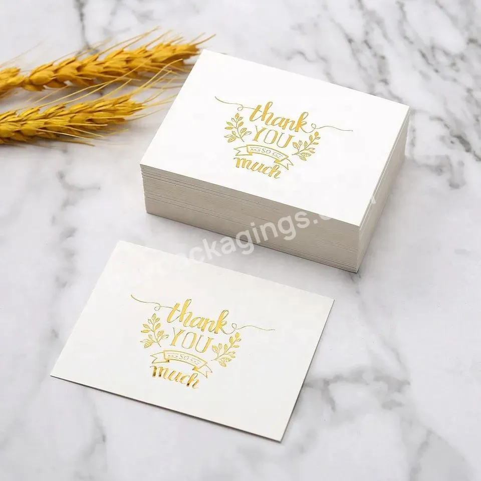 White Thank You Bronzing Card Gift Hang Tags Packaging 6x7.8cm - Buy Greeting Card,Amazon Thank You Cards,Custom Amazon Thank You Cards.