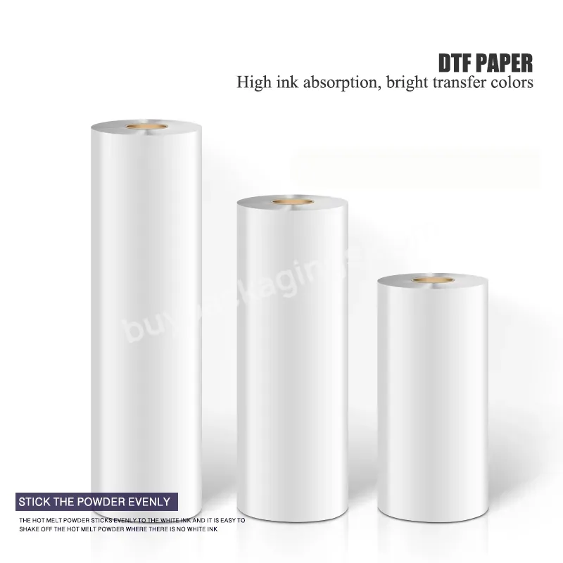 Wholesale Custom Heat Transfer Printing Paper A3 A3+ A4 Sheet 30cm*100m 60cm*100m Roll Paper Dtf Paper For Diy Printing T-shirt - Buy Dtf Paper,30cm 60cm Dtf Paper Roll For Dtf Printer,A3 A3+ A4 Sheet Dtf Paper.