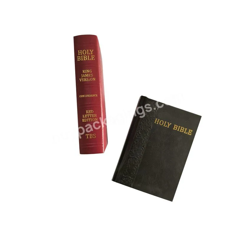 Wholesale Custom Leather Cover bible printing service Foil Stamping printing bibles
