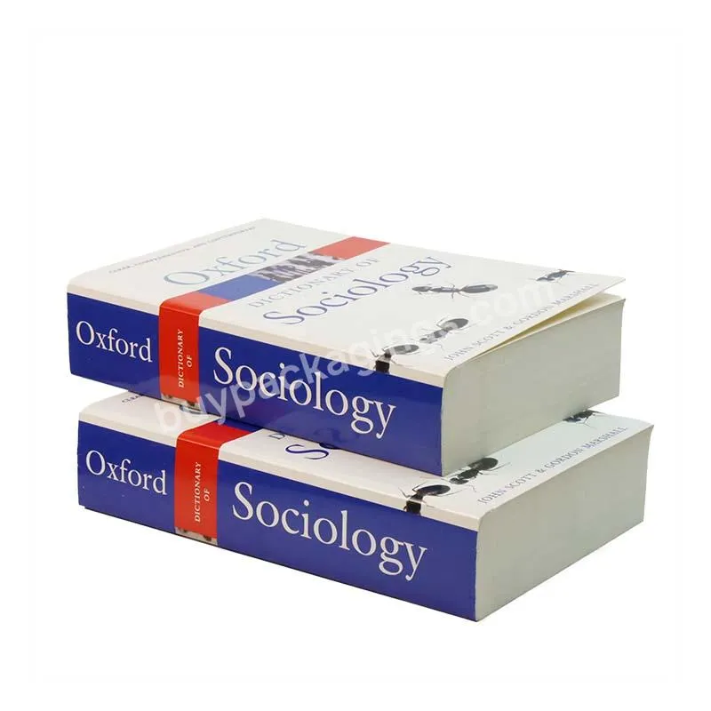 Wholesale fast delivery soft cover book printing English Sociology Oxford Dictionary for Education