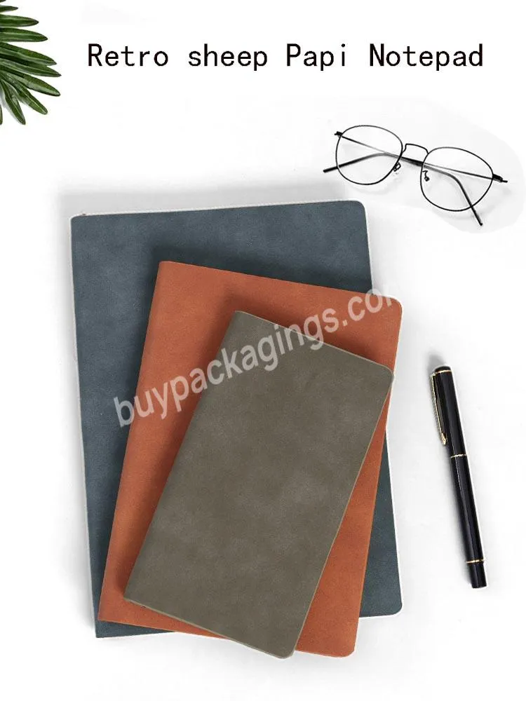Wholesale High Quality A5A6B5 Note Book Diary Print Black Red PU Leather Notebooks