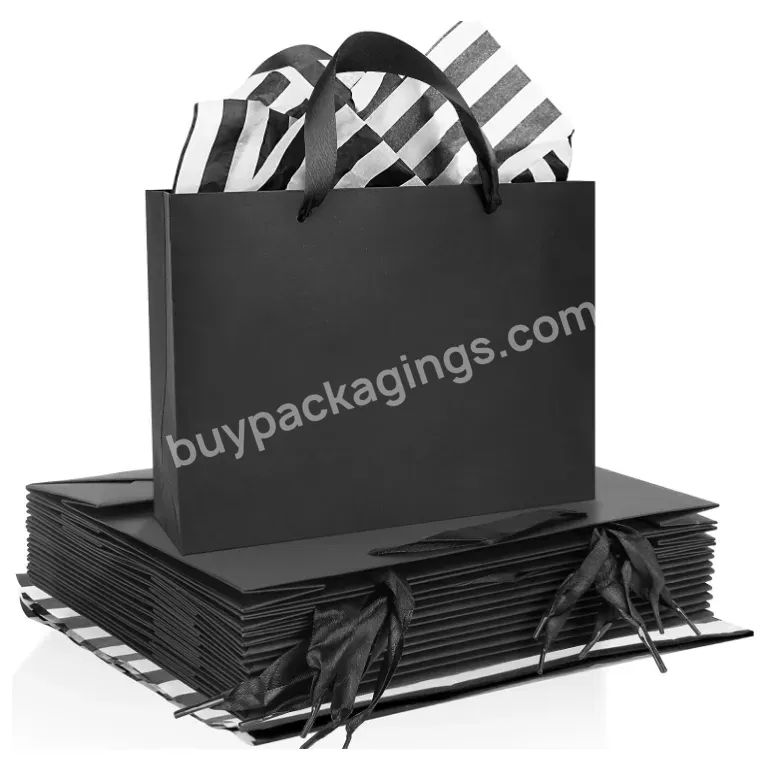 Wholesale Price Black Gift Bag With Handles Packaging Paper Bags With Your Own Logo Sturdy Shopping Bag - Buy Black Gift Bag With Handles,Packaging Paper Bags With Your Own Logo,Sturdy Shopping Bag.