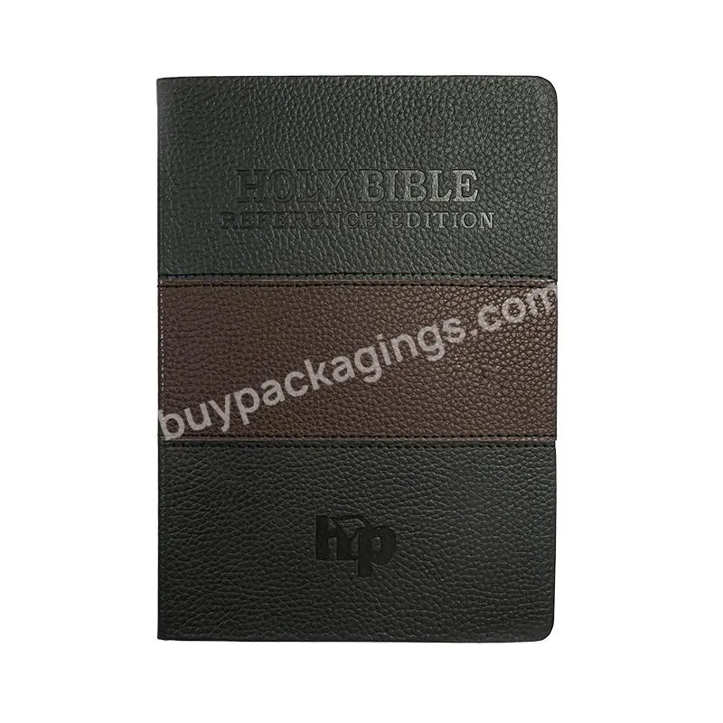 Wholesale PU leather bible hot stamping Bible printing service Book Printing House