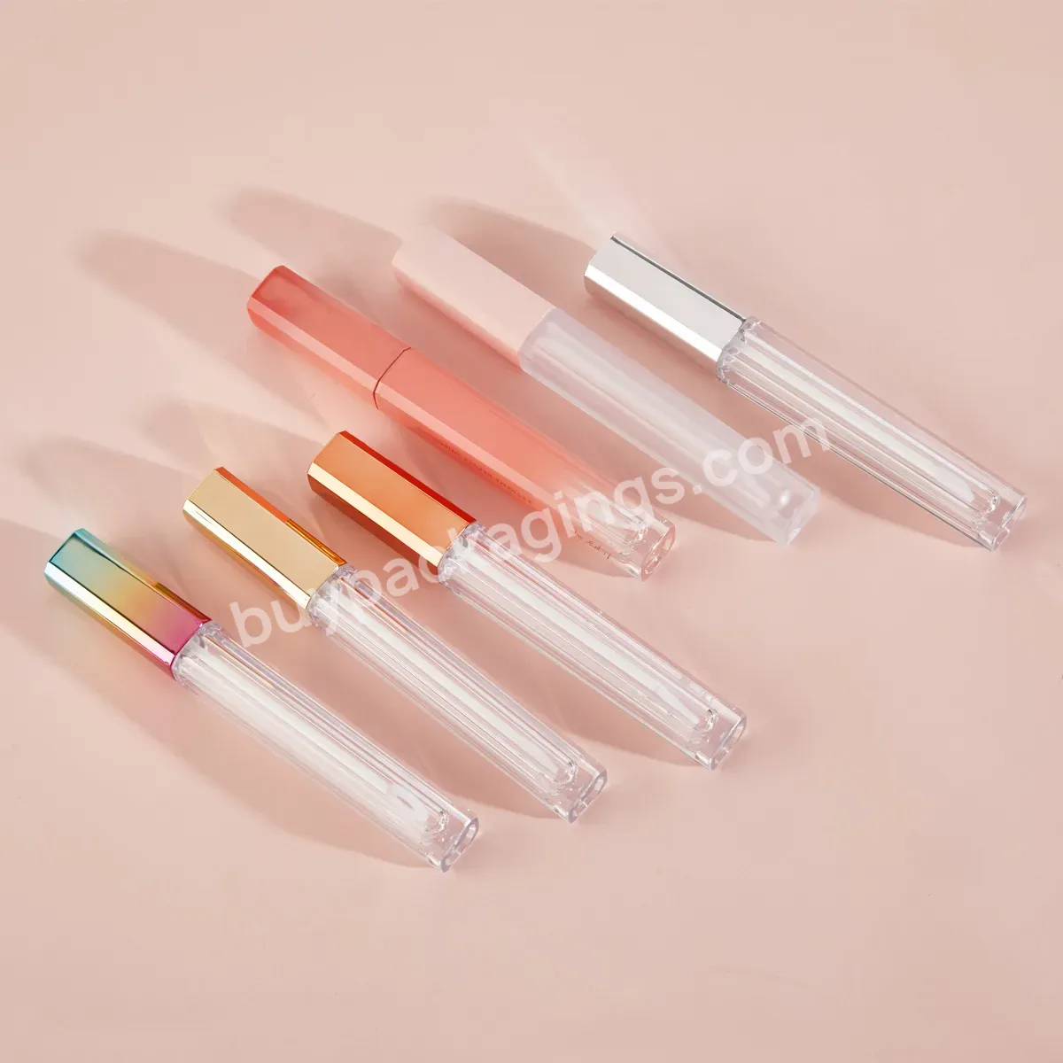 Custom Lip Gloss Container Empty Lipgloss Lipstick Packaging Tube Plastic Square Clear Lip Gloss Tubes With Wands 5ml 8ml 10ml - Buy Custom Luxury Cute Tube Pink Clear Transparent Lipgloss Tubes With Brush,Wholesale 3ml Square Lip Gloss Tube Plastic