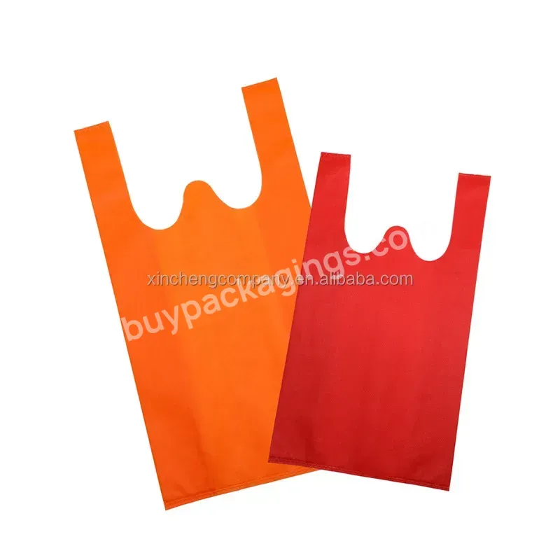 Promotional Pp Non Woven Tnt Bags/polypropylene Nonwoven T Shirt Bags/t-shirt Non-woven Vest Carrier Shopping Bag - Buy T-shirt Non-woven Vest Carrier Shopping Bag,Supermarket T-shirt Non Woven Bag Shopping,Non-woven Three-dimensional Bag.