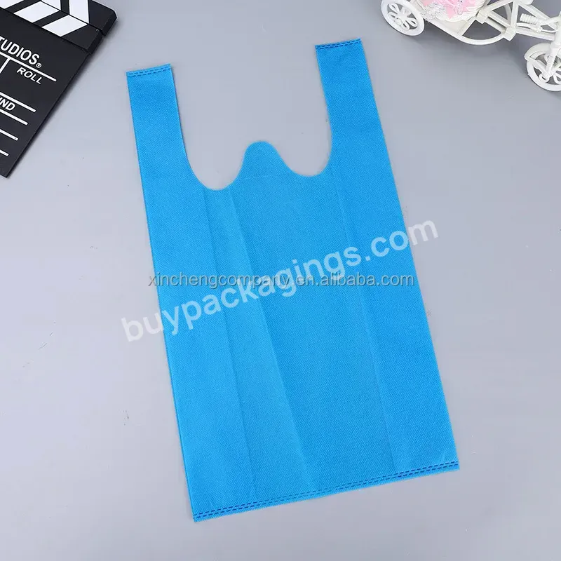 Wholesale Die Cut Non-woven Grocery Bag Biodegradable Recycled Carry T-shirt Non Woven Vest Shopping Bag For Supermarket - Buy Bag For Supermarket,Reusable Non Woven Die-cut T-shirt Bag For Supermarket,Eco Friendly Custom Logo Printed Supermarket Fol