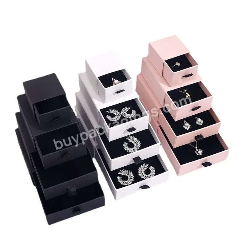 Sundo Custom Logo Pink Red White Cardboard Paper Jewelry Box Jewelry Packaging Drawer Box Ring Earring Necklace Bracelet - Buy Paper Jewelry Box,Jewelry Packaging Box Paper,Packaging Box Luxury Paper Jewelry Box For Display.