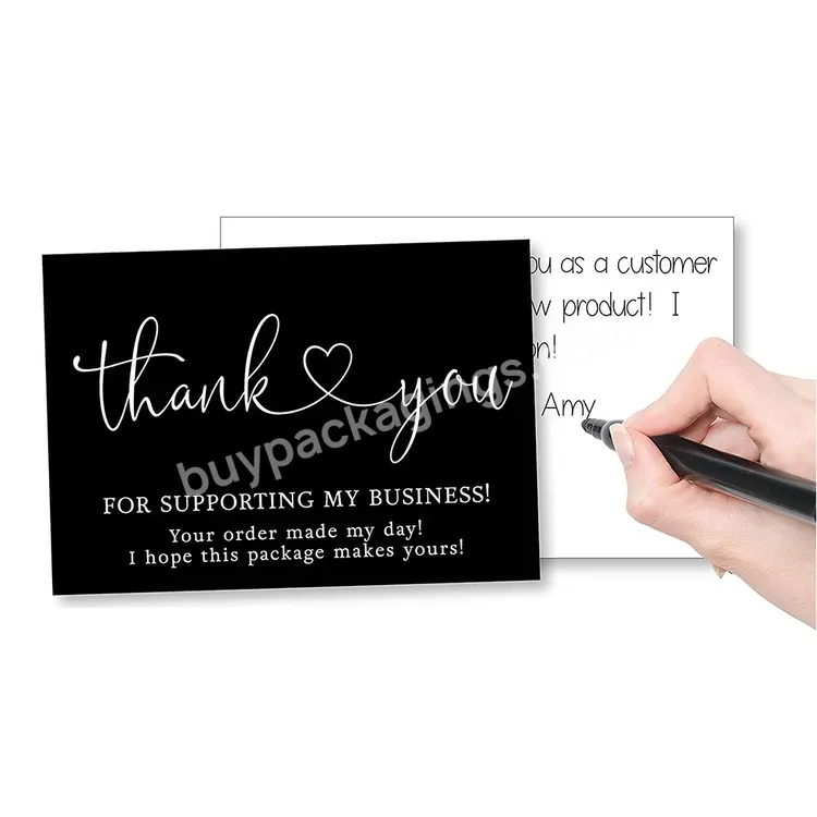 China Supplier Custom Sizes Logo Foil Print Greeting Thank You Cards For Small Business