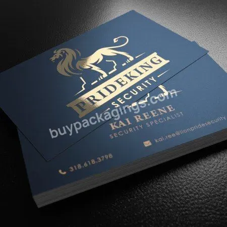 Hot Sell Name Card Custom Emboss Printing Paper Gold Silver Foil Stamping Business Card With Foil