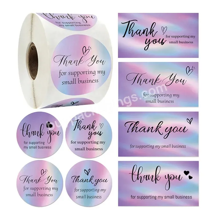 Wholesale Custom Logo Color Printing Labels Small Business Packaging Thank You Stickers